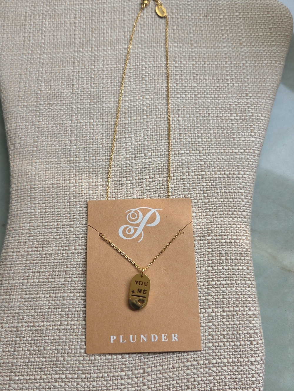 Plunder 'YOU + ME' Oval Pendant Necklace